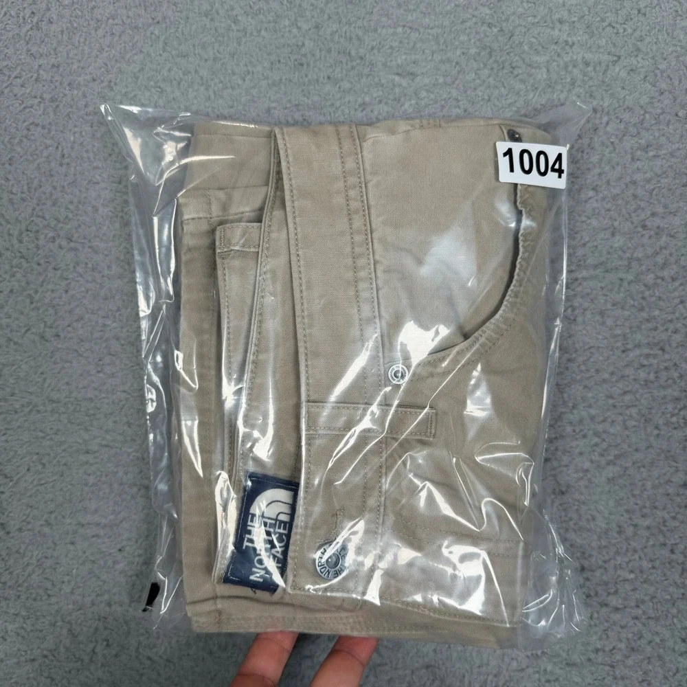 The North Face Mens 32 Regular Canvas Pant Khaki Tan Straight Leg Utility Hiking